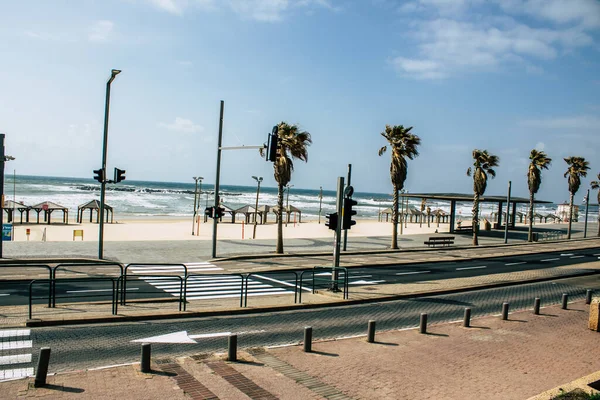 Tel Aviv Israel Dubna 2020 Pohled Prázdné Ulice Tel Avivu — Stock fotografie