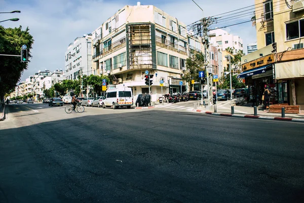 Tel Awiw Izrael Kwiecień 2020 Widok Pustych Ulic Tel Awiwu — Zdjęcie stockowe