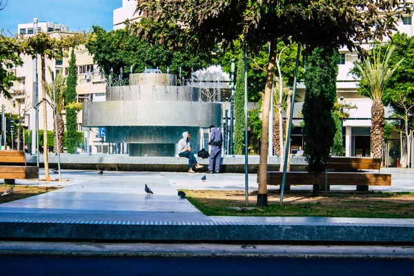 เทลอาว สราเอล เมษายน 2020 มมองของการควบค ารวจอ สราเอลในถนนของเทลอาว ฟระหว างการก นประชากรเพ — ภาพถ่ายสต็อก