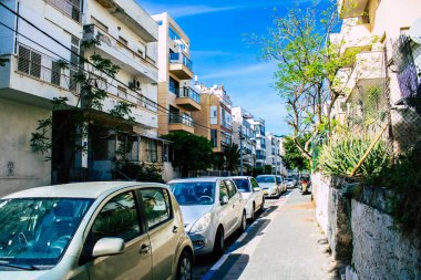 Tel Aviv İsrail, 4 Nisan 2020. Coronavirüs 'ün yayılmasını önlemek için halkın karantinası sırasında Tel Aviv' in boş sokaklarının görüntüsü.