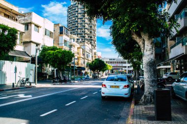 Tel Aviv İsrail, 4 Nisan 2020. Coronavirüs 'ün yayılmasını önlemek için halkın karantinası sırasında Tel Aviv' in boş sokaklarının görüntüsü.