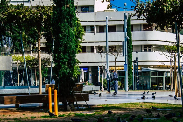 Tel Aviv Izrael Április 2020 Egy Izraeli Rendőrségi Ellenőrzés Megtekintése — Stock Fotó