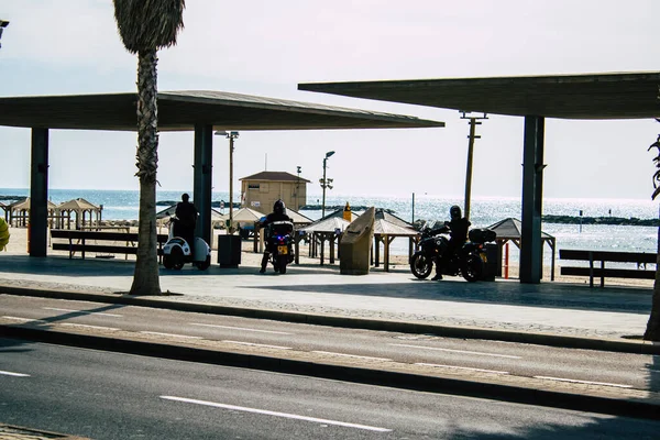 00512 Tel Aviv Israel Abril 2020 Vista Una Fuerza Policial — Foto de Stock