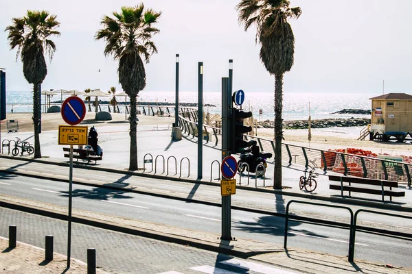 00512 Tel Aviv Israel April 2020 Zicht Een Israëlische Politiemacht — Stockfoto