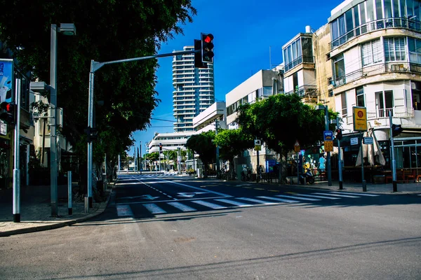 Tel Aviv Israel Abril 2020 Vista Las Calles Vacías Tel —  Fotos de Stock