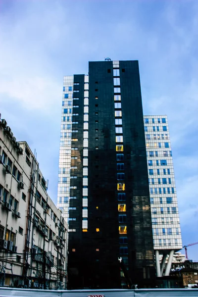 Tel Aviv Israël Janvier 2018 Vue Façade Bâtiment Moderne Dans — Photo