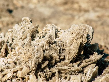 Ölü Deniz İsrail 21 Nisan 2018, İsrail 'deki Ölü Deniz' den kristal tuza yakın çekim