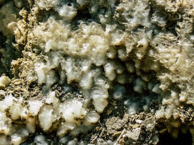 Ölü Deniz İsrail 21 Nisan 2018, İsrail 'deki Ölü Deniz' den kristal tuza yakın çekim