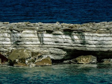 Ölü Deniz İsrail 21 Nisan 2018, İsrail 'deki Ölü Deniz' den kristal tuza yakın çekim