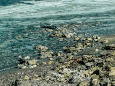 Ölü Deniz İsrail 21 Nisan 2018, İsrail 'deki Ölü Deniz' den kristal tuza yakın çekim