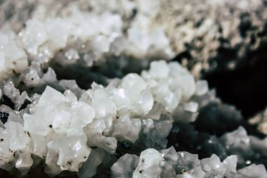 Ölü Deniz İsrail 21 Nisan 2018, İsrail 'deki Ölü Deniz' den kristal tuza yakın çekim