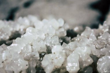 Ölü Deniz İsrail 21 Nisan 2018, İsrail 'deki Ölü Deniz' den kristal tuza yakın çekim