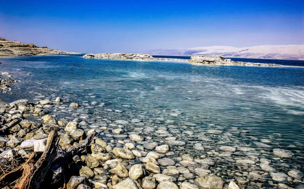 Dead Sea Israel April 2018 Closeup Crystal Salt Dead Sea — Stock Photo, Image