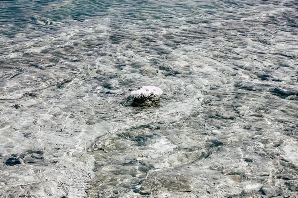 死海イスラエル2018年4月21日イスラエルの死海からの結晶塩の閉鎖 — ストック写真