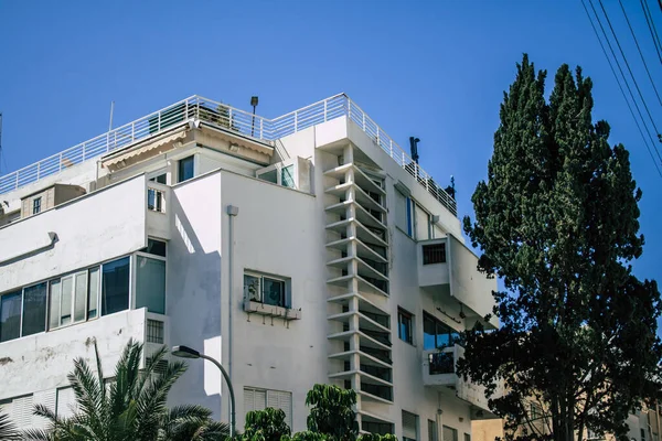 Tel Aviv Israel Abril 2020 Vista Fachada Edifício Moderno Nas — Fotografia de Stock