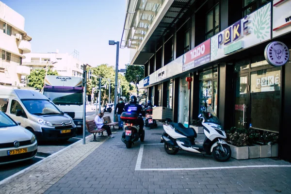 Tel Aviv Israel April 2020 Zicht Van Een Israëlische Politie — Stockfoto