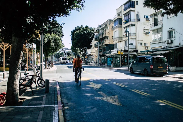 Tel Aviv Israel Abril 2020 Vista Personas Identificadas Rodando Las — Foto de Stock