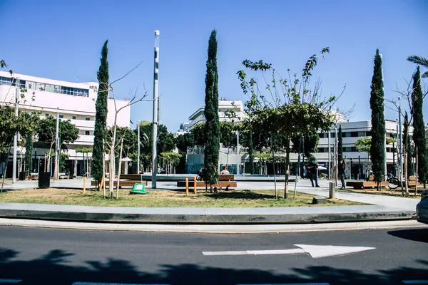 Tel Aviv Israel April 2020 Zicht Niet Geïdentificeerde Mensen Die — Stockfoto