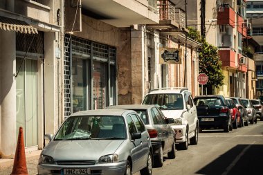 Kıbrıs Rum Kesimi 16 Nisan 2020, Kıbrıs Rum Kesimi 'nde Coronavirüs' ün yayılmasını önlemek için halkın karantinası sırasında Limasol 'un boş sokaklarının görüntüsü