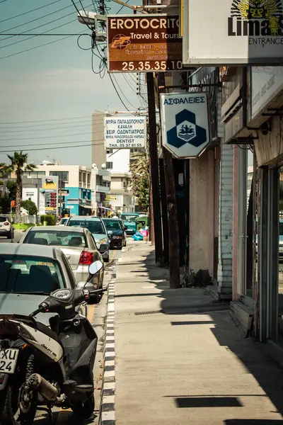 Limassol Cyprus April 2020 Zicht Lege Straten Van Limassol Tijdens — Stockfoto