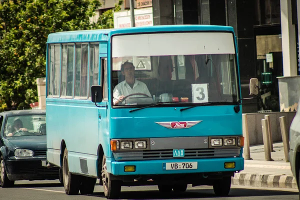 Limassol Zypern April 2020 Blick Auf Einen Traditionellen Linienbus Der — Stockfoto