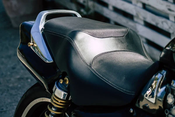 Limassol Kypr Dubna 2020 Detailní Záběr Motocykl Honda Zaparkovaný Ulicích — Stock fotografie