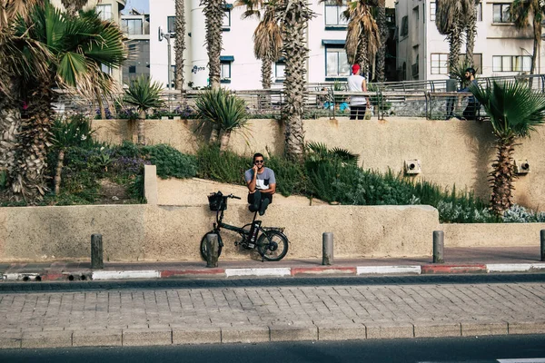 Tel Aviv Israel April 2020 Blick Auf Unbekannte Die Während — Stockfoto