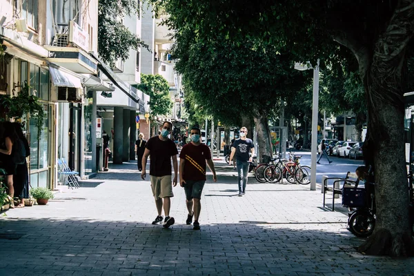 Tel Aviv Israel Maio 2020 Vista Povo Israelense Não Identificado — Fotografia de Stock