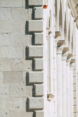Limasol Kıbrıs Rum Ortodoks Carhedral AYIA NAPA 'nın mimarisinin 5 Mayıs 2020' de öğleden sonra Limasol kentinde kapatılması