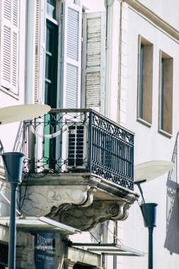 Limasol Kıbrıs Rum Ortodoks Carhedral AYIA NAPA 'nın mimarisinin 5 Mayıs 2020' de öğleden sonra Limasol kentinde kapatılması