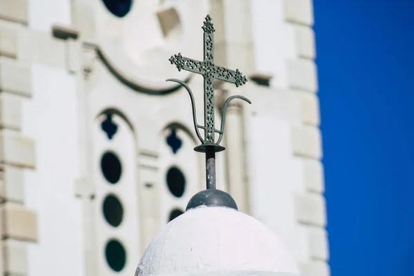 Limassol Cyprus Травня 2020 Closeup Architecture Greek Orthodox Carhedral Ayia — стокове фото