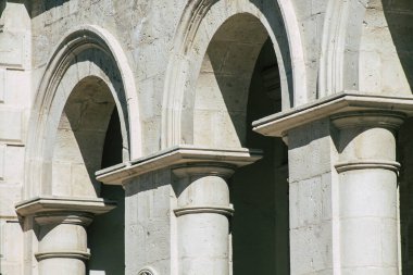 Limasol Kıbrıs Rum Ortodoks Carhedral AYIA NAPA 'nın mimarisinin 5 Mayıs 2020' de öğleden sonra Limasol kentinde kapatılması