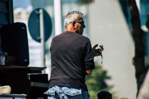Limassol Cypern Maj 2020 Utsikt Över Oidentifierade Människor Promenader Vid — Stockfoto