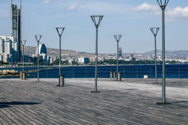 Limasol Kıbrıs Rum Kesimi 06 Mayıs 2020 Kıbrıs Rum Kesimi 'ndeki Limasol adasındaki deniz manzarası