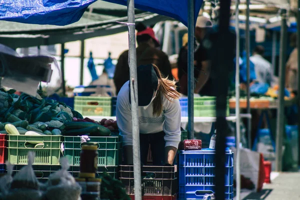 Limassol Cyprus May 2020 View Unidentified People Face Mask Protect — Stock Photo, Image