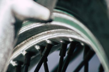 Kıbrıs Rum Kesimi 10 Mayıs 2020 'de Kıbrıs Rum Kesimi' nin Limasol adasında park halindeki Honda VLX motosikletine yakın çekim