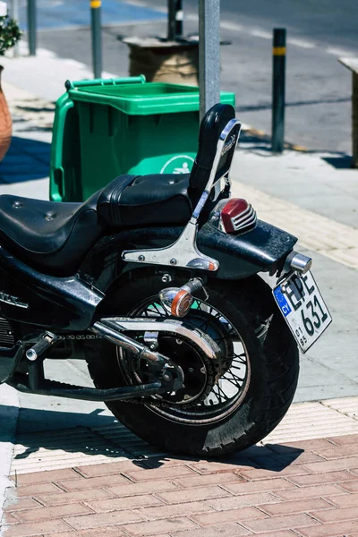 Limassol Chipre Maio 2020 Fecho Uma Motocicleta Honda Vlx Estacionada — Fotografia de Stock