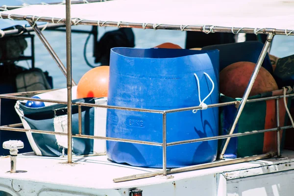 Limassol Cyprus May 2020 Closeup Boat Moored Marina Limassol Cyprus — Stock Photo, Image