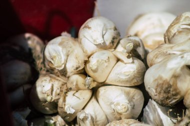 Limasol Kıbrıs Rum Kesimi 16 Mayıs 2020 Sabahleyin Limasol pazarında satılan çeşitli sebzelerin manzarası