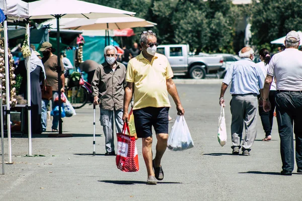 Limassol Chypre Mai 2020 Vue Une Personne Non Identifiée Avec — Photo