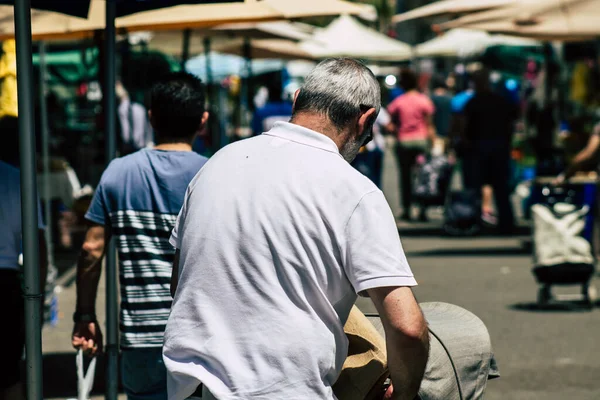 Limassol Cipro Maggio 2020 Veduta Persone Non Identificate Con Una — Foto Stock