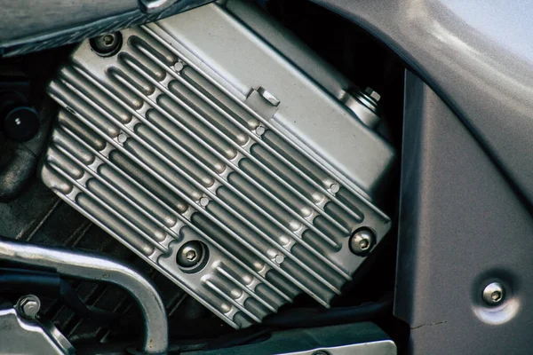 Limassol Cyprus May 2020 Closeup Motorcycle Parked Streets Limassol Cyprus — Stock Photo, Image