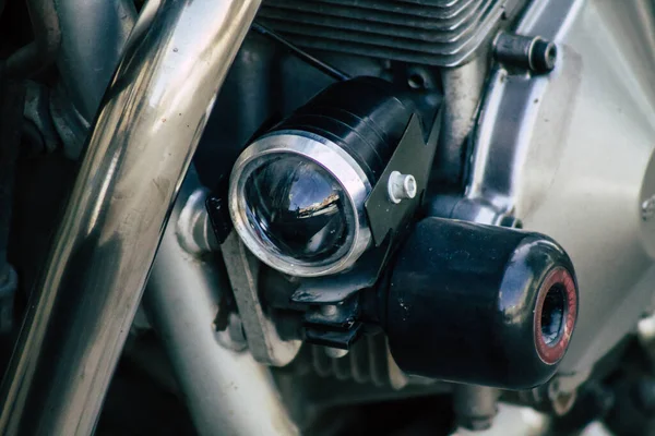 Limassol Cyprus May 2020 Closeup Motorcycle Parked Streets Limassol Cyprus — Stock Photo, Image