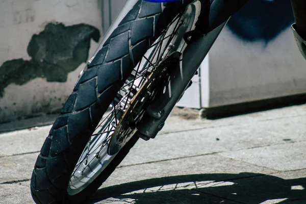 Limassol Chipre Mayo 2020 Acercamiento Una Motocicleta Estacionada Las Calles —  Fotos de Stock