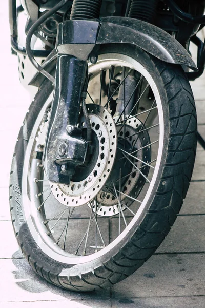Limassol Kypr Květen 2020 Closeup Motocyklu Zaparkovaného Ulicích Limassolu Kyperském — Stock fotografie