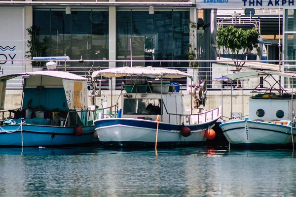 Limassol Cyprus May 2020 Closeup Boat Moored Marina Limassol Cyprus — Stock Photo, Image