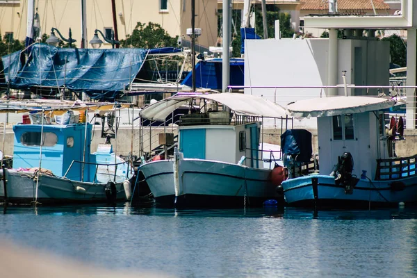 Limassol Ciprus Május 2020 Közelkép Egy Hajó Kikötve Marina Limassol — Stock Fotó