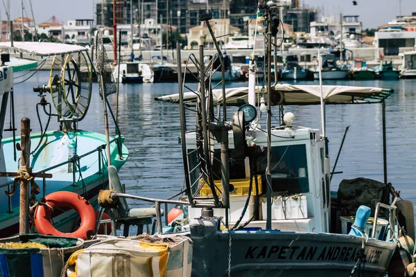 Limassol Cyprus May 2020 Closeup Boat Moored Marina Limassol Cyprus — Stock Photo, Image