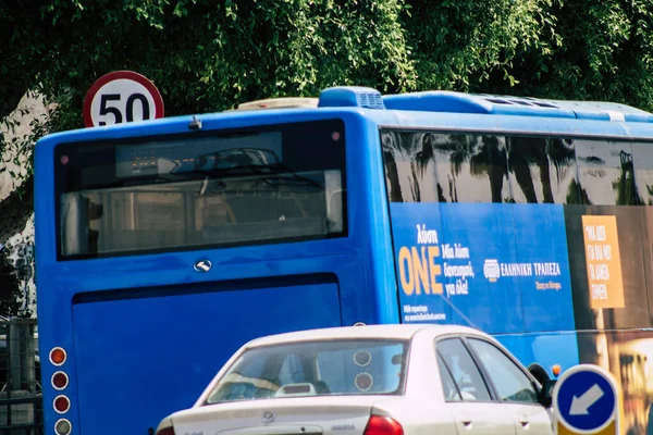 Limassol Cyprus Травня 2020 Вид Традиційний Кіпрський Громадський Автобус Прокат — стокове фото