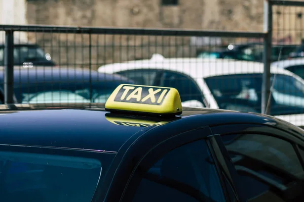Limassol Ciprus Május 2020 Tekintse Meg Hagyományos Ciprusi Taxi Gördülő — Stock Fotó